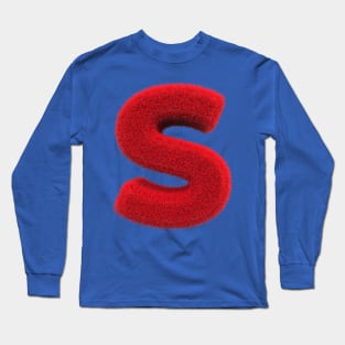 Fluffy letter S Long Sleeve T-Shirt